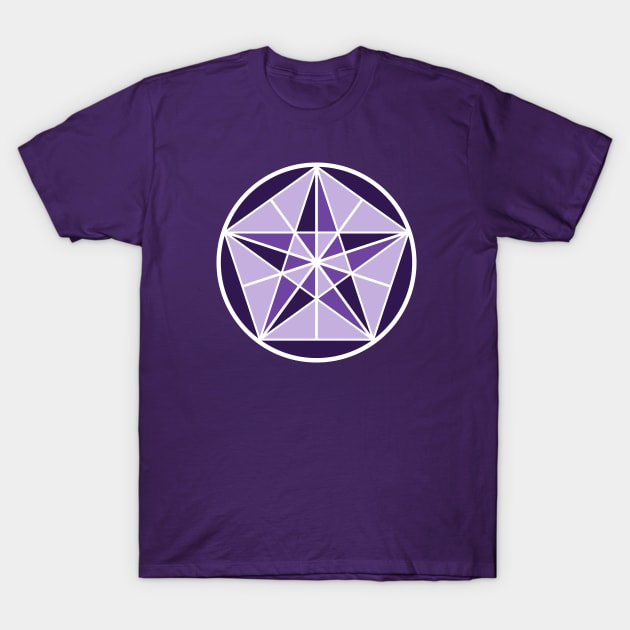 Deep Purple Crystal Star T-Shirt by Crystal Star Creations